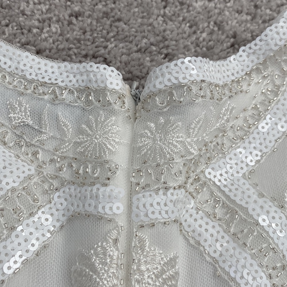 Lulu’s White Sequin Mini Dress - Picture 7 of 11